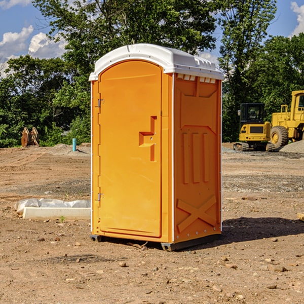 how often are the portable restrooms cleaned and serviced during a rental period in Willow Oak